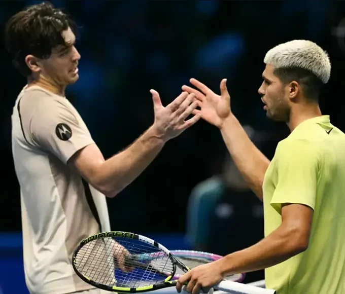 ATP Finals- Carlos Alcaraz Defeats Taylor Fritz