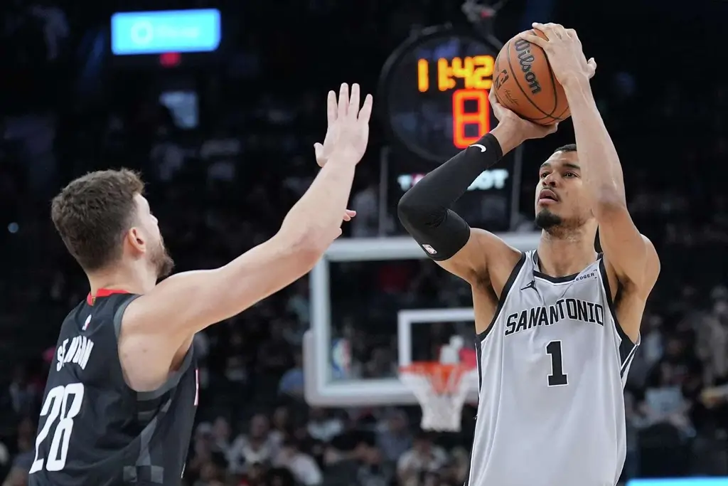 Wembanyama Leads Spurs to 145-120 Win Over Rockets