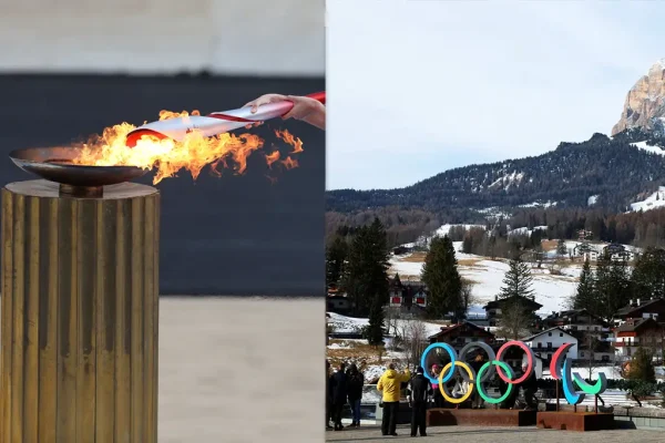 Winter Olympics Torch Begins 12,000 Km Journey Across Italy_