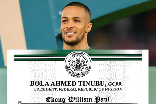 Troost-Ekong Awarded National Honour of MFR