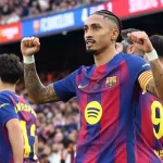 Raphinha Hat-Trick Leads Barcelona Past Sevilla